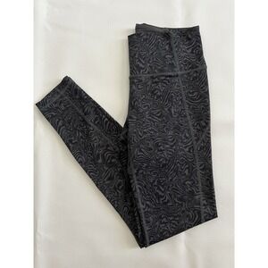 Under Armour Women's Black and Grey Leggings Marble Small Athleisure Training